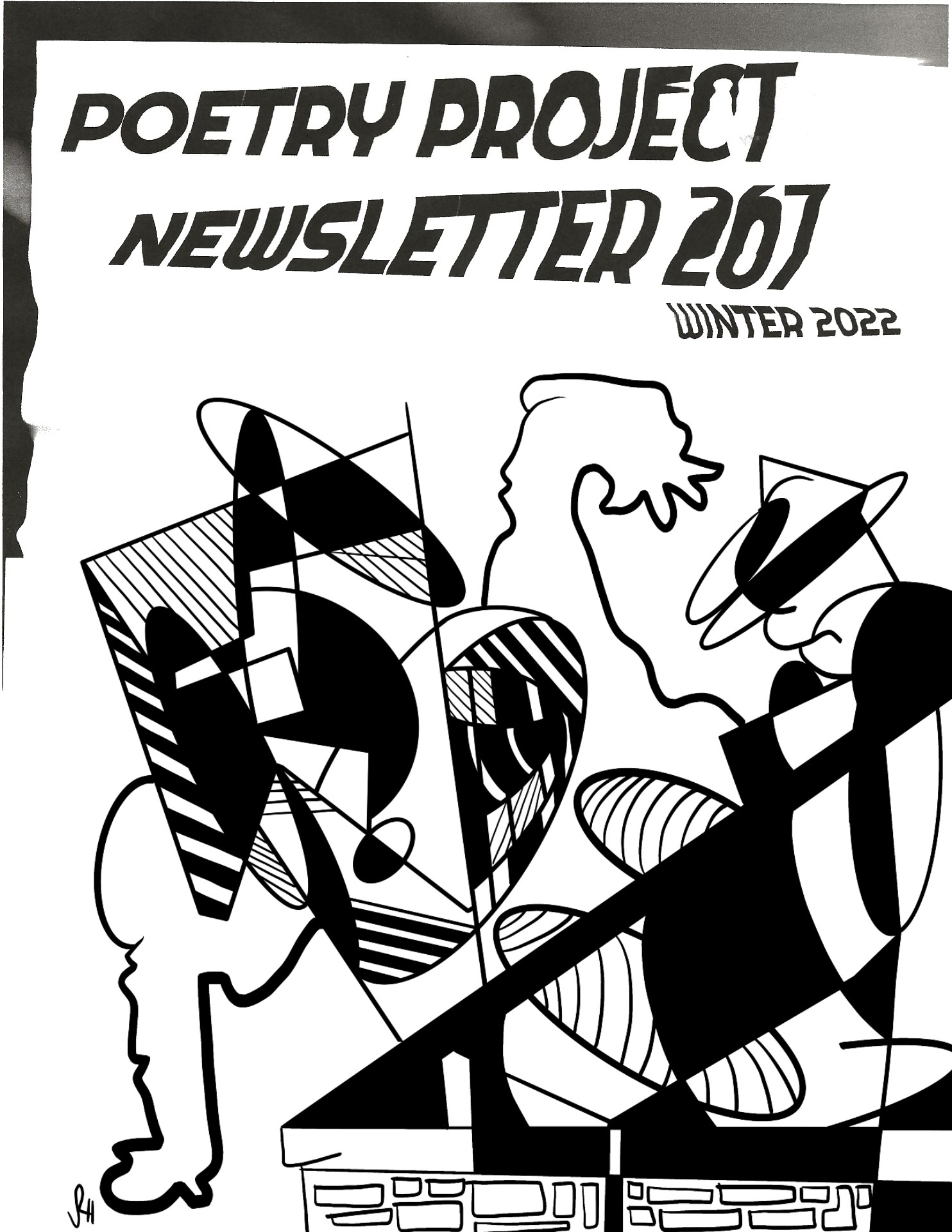 The cover of the issue is an abstract black and white line drawing by Joselia Rebekah Hughes, with many intersecting shapes
